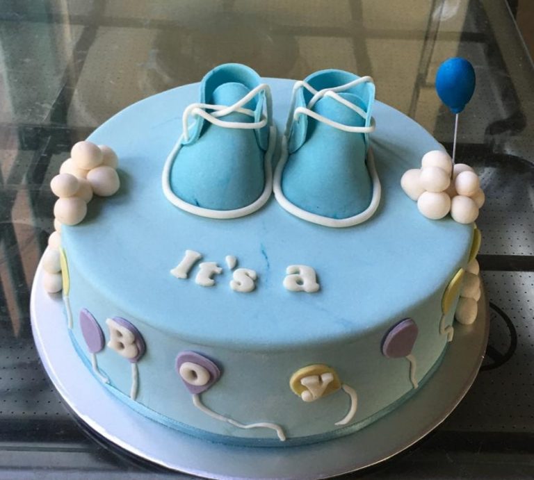 Light blue baby shoes